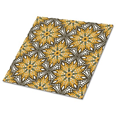 Nalepovací obklady Květinový vzor v odstínech žluté