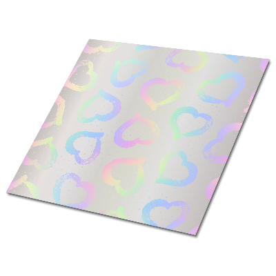 Pvc obklady Pastelové srdce na zrcadlovém pozadí