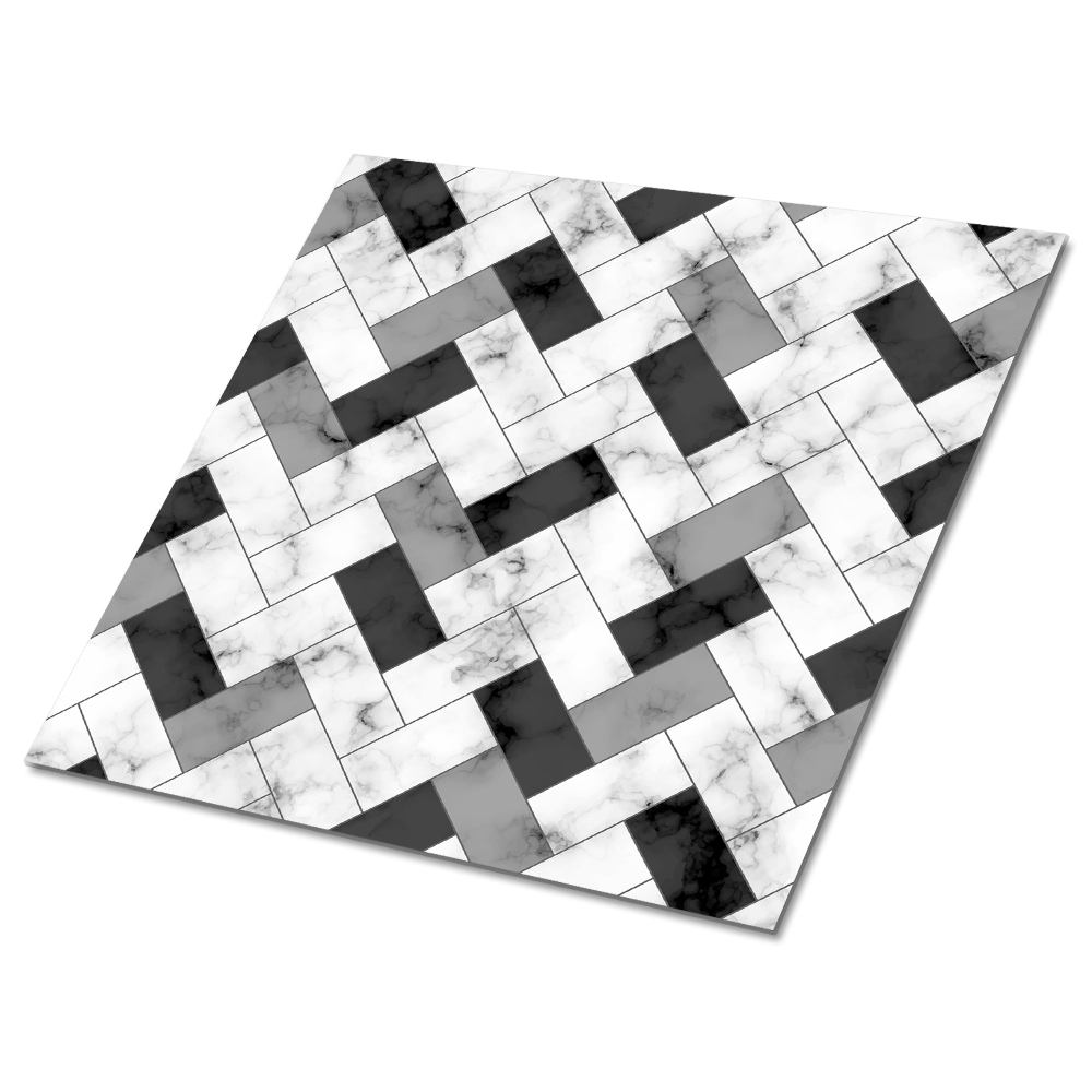 Samolepící podlahové čtverce Mozaikový vzor v odstínech šedé