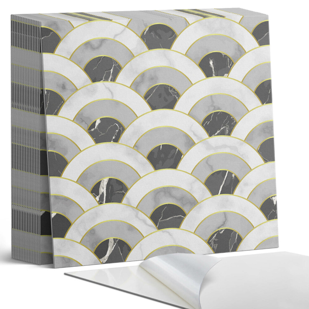 Samolepící dlaždice na podlahu Stylové vlnité oblouky v moderní verzi