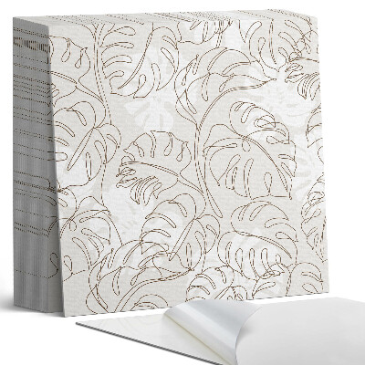 Samolepící dlaždice Motiv listu v uspořádaných tvarech