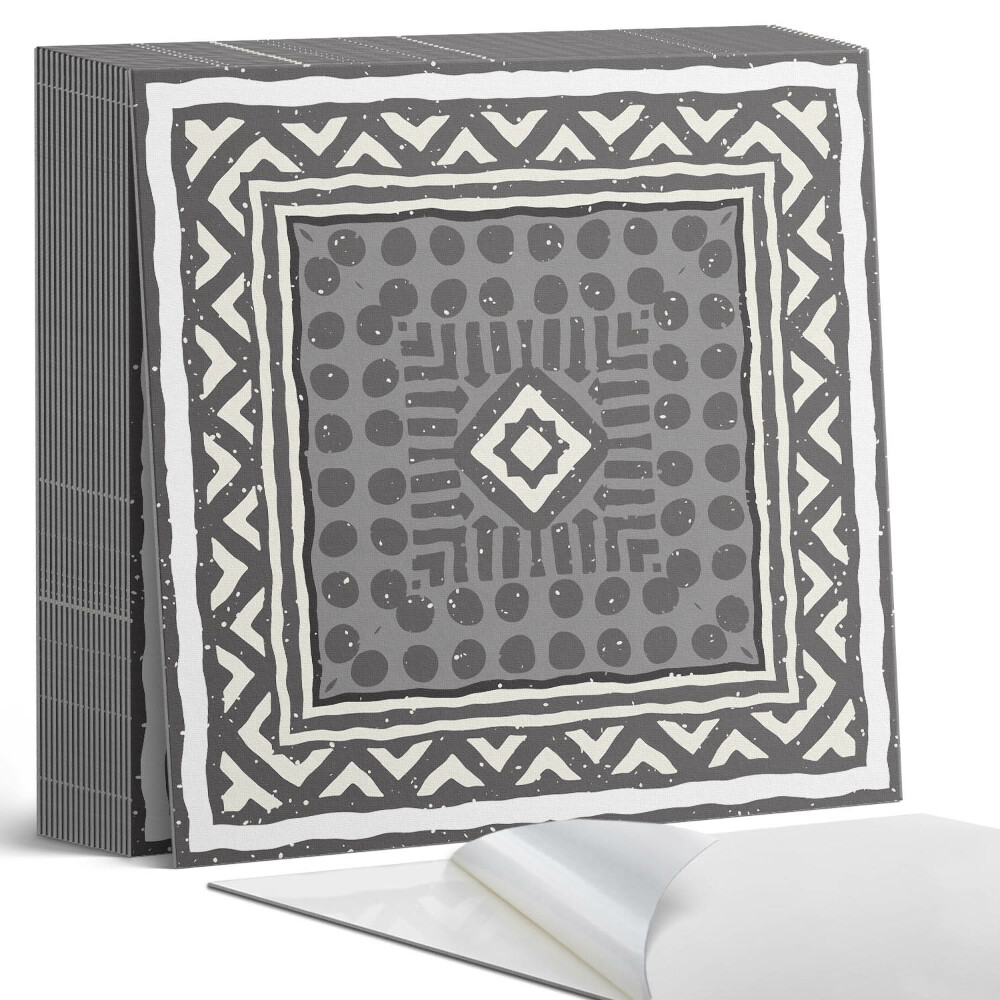 Samolepící dlaždice na podlahu Tvary v geometrických rámech