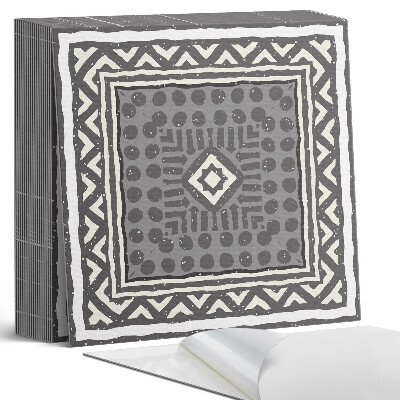 Samolepící dlaždice na podlahu Tvary v geometrických rámech