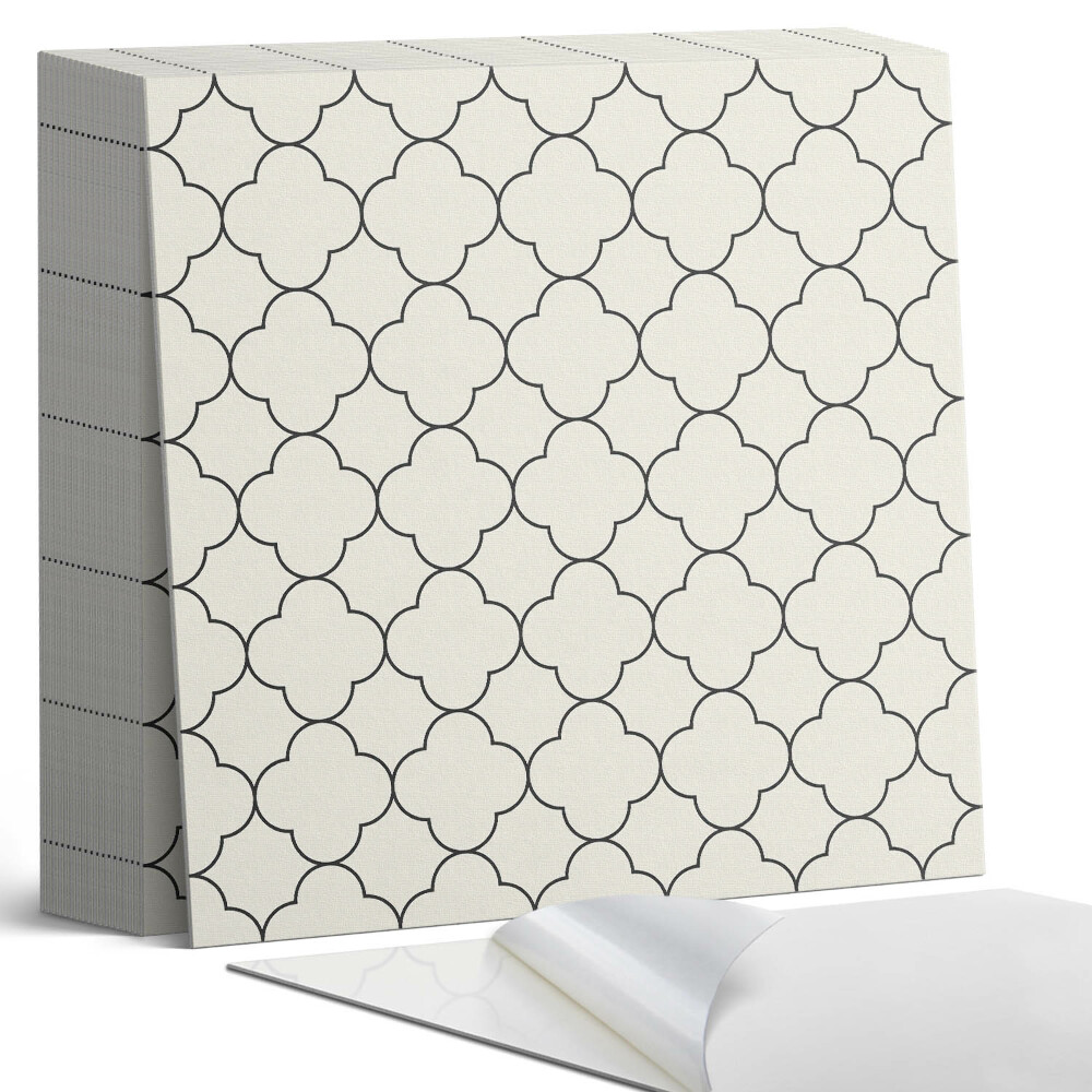 Samolepící dlaždice na podlahu Květiny v síťovaném designu