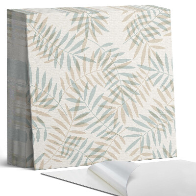 Samolepící dlaždice Listový vzor v tlumených tónech