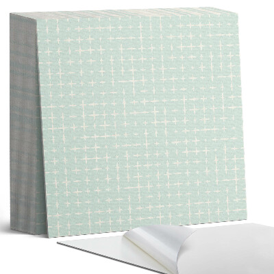 Samolepící dlaždice na podlahu Geometrie čar s křížky