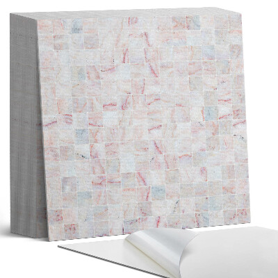 Samolepící dlaždice na podlahu Čtvercový mozaikový vzor v intenzivních barvách