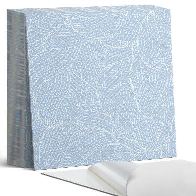 Samolepící dlaždice na podlahu Vlny s motivem listu