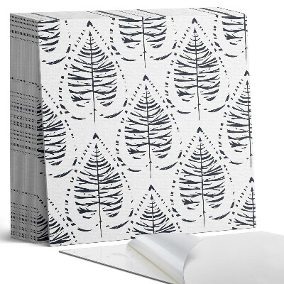 Samolepící dlaždice na podlahu Tanec listových vzorů