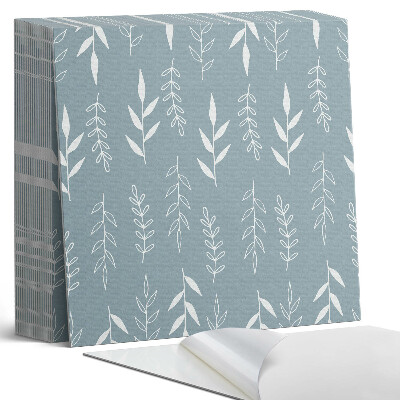 Samolepící dlaždice na podlahu Botanický design