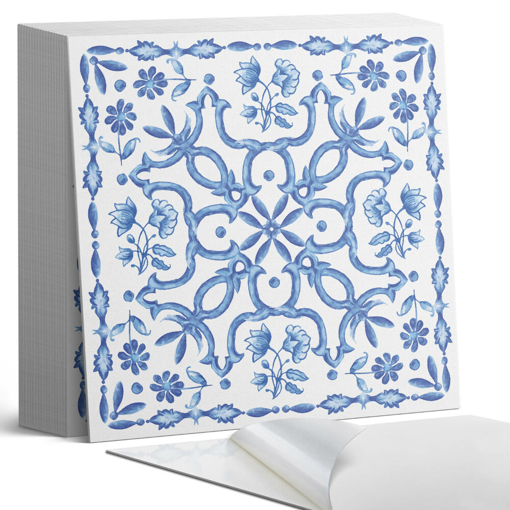 Samolepící dlaždice na podlahu Dekorativní květinový motiv