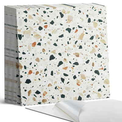 Samolepící dlaždice na podlahu Kamenná grafika