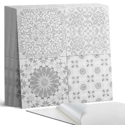 Samolepící dlaždice Stylové tvary s květinovým motivem