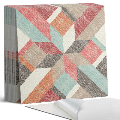 Samolepící dlaždice na podlahu Vícebarevné postavy v geometrickém přístupu