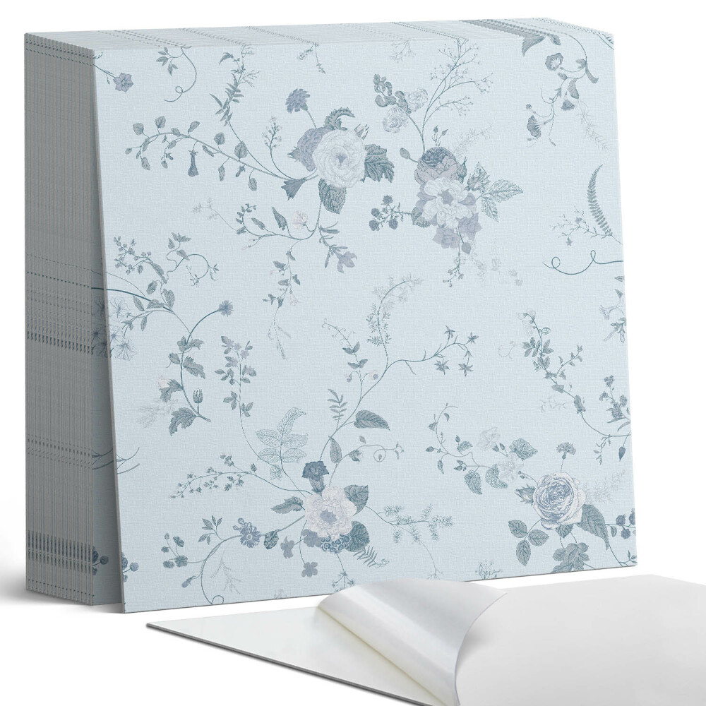 Samolepící dlaždice na podlahu Květinové aranžmá