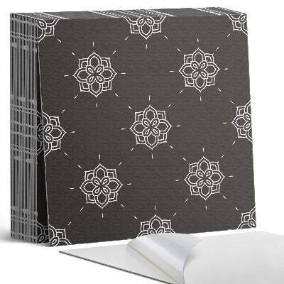 Samolepící dlaždice na podlahu Květinový vzor