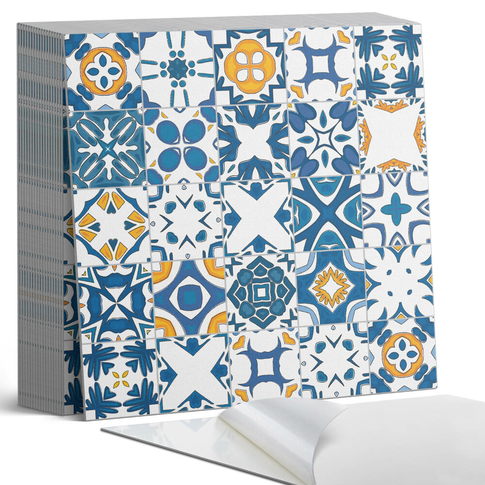 Samolepící dlaždice Geometrie mozaik v kompozici