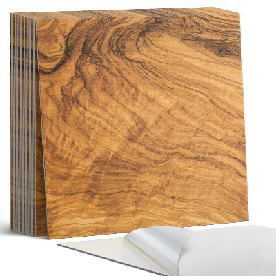 Samolepící dlaždice na podlahu Dřevěný organický motiv