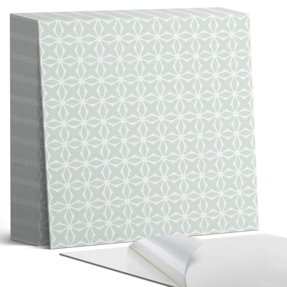 Samolepící dlaždice na podlahu Geometrie v květinovém stylu