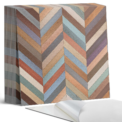 Samolepící dlaždice na podlahu Dřevěná rybí kost v elegantním provedení