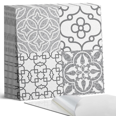 Samolepící dlaždice na podlahu Geometrický motiv v kombinaci