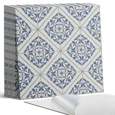 Samolepící dlaždice na podlahu Květinový motiv ve stylu