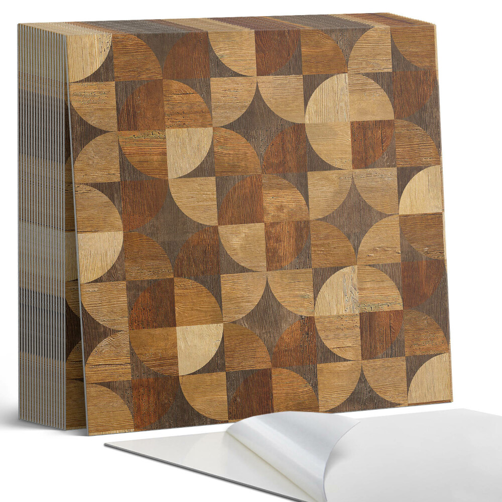 Samolepící dlaždice Geometrie ve tvaru přírodního dřeva