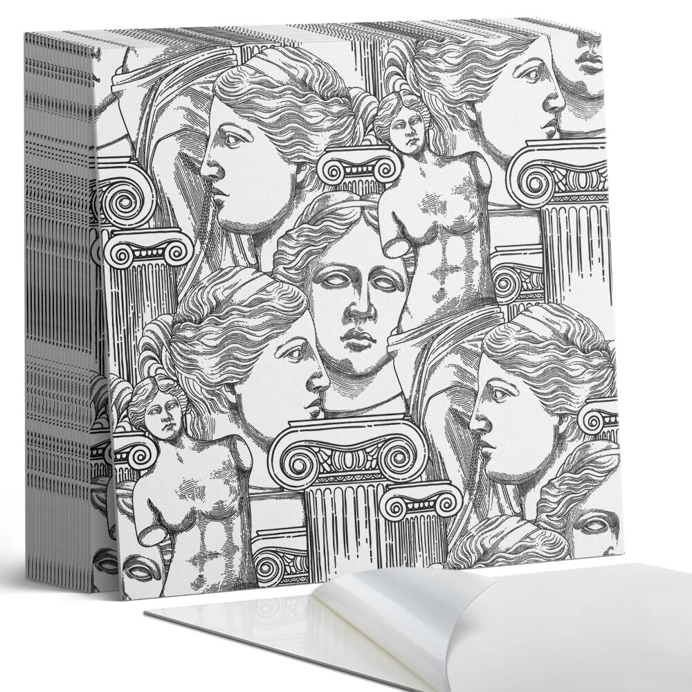 Samolepící dlaždice na podlahu Motiv s tradičními řezbami