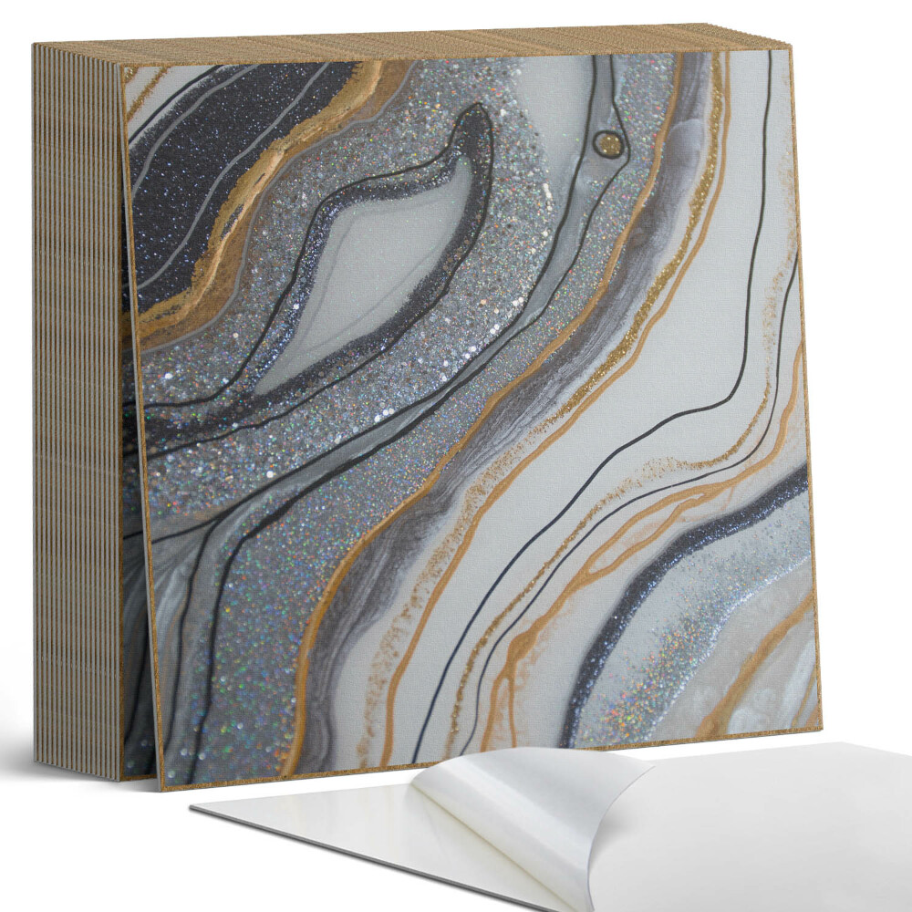 Samolepící dlaždice na podlahu Abstraktní vlny se zářením