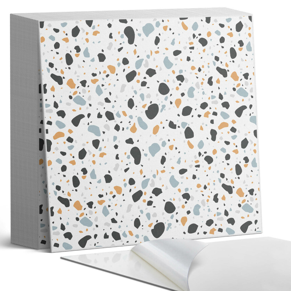 Samolepící dlaždice na podlahu Umělecký vzor s abstraktními skvrnami