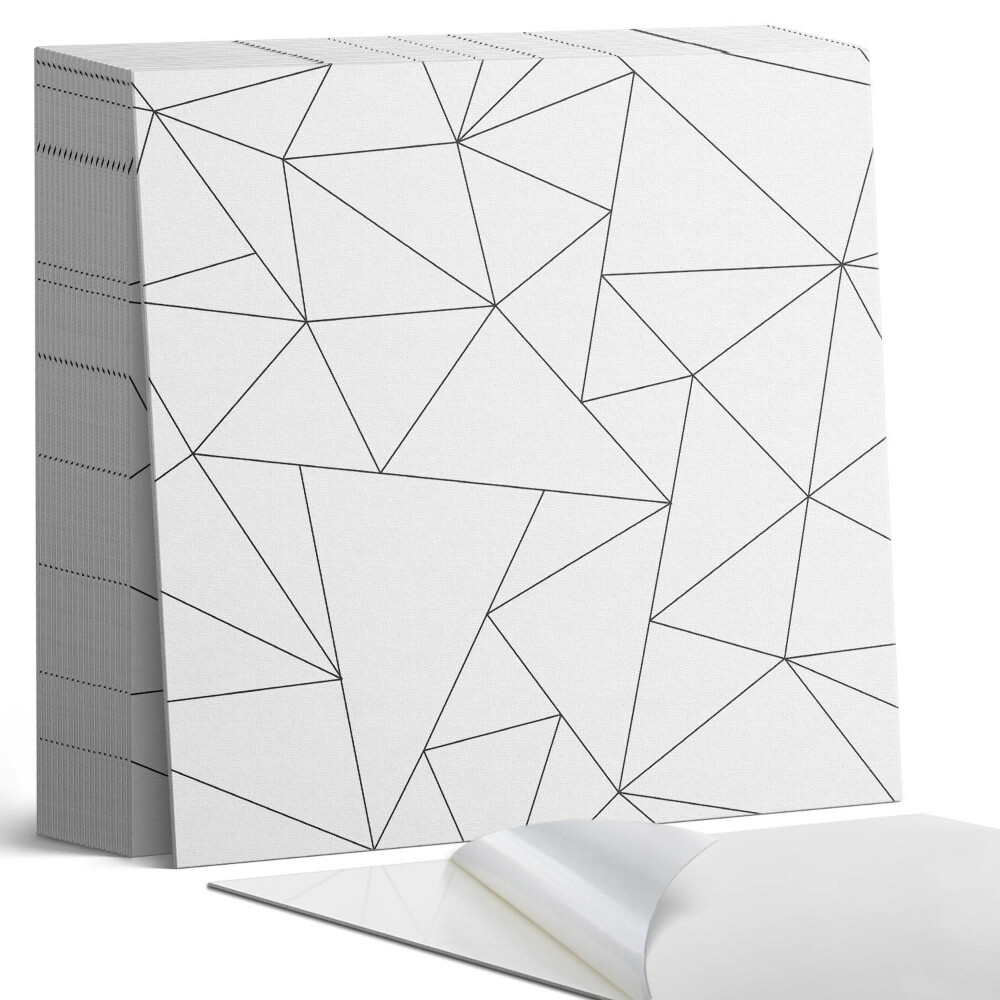 Samolepící dlaždice na podlahu Abstraktní kompozice trojúhelníků