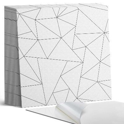 Samolepící dlaždice na podlahu Abstraktní kompozice trojúhelníků