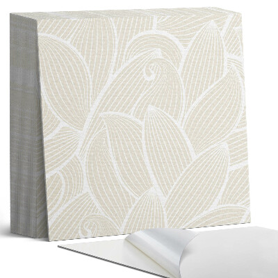 Samolepící dlaždice na podlahu Květinové vlnité listy