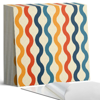 Samolepící dlaždice na podlahu Vlny v dynamické kompozici