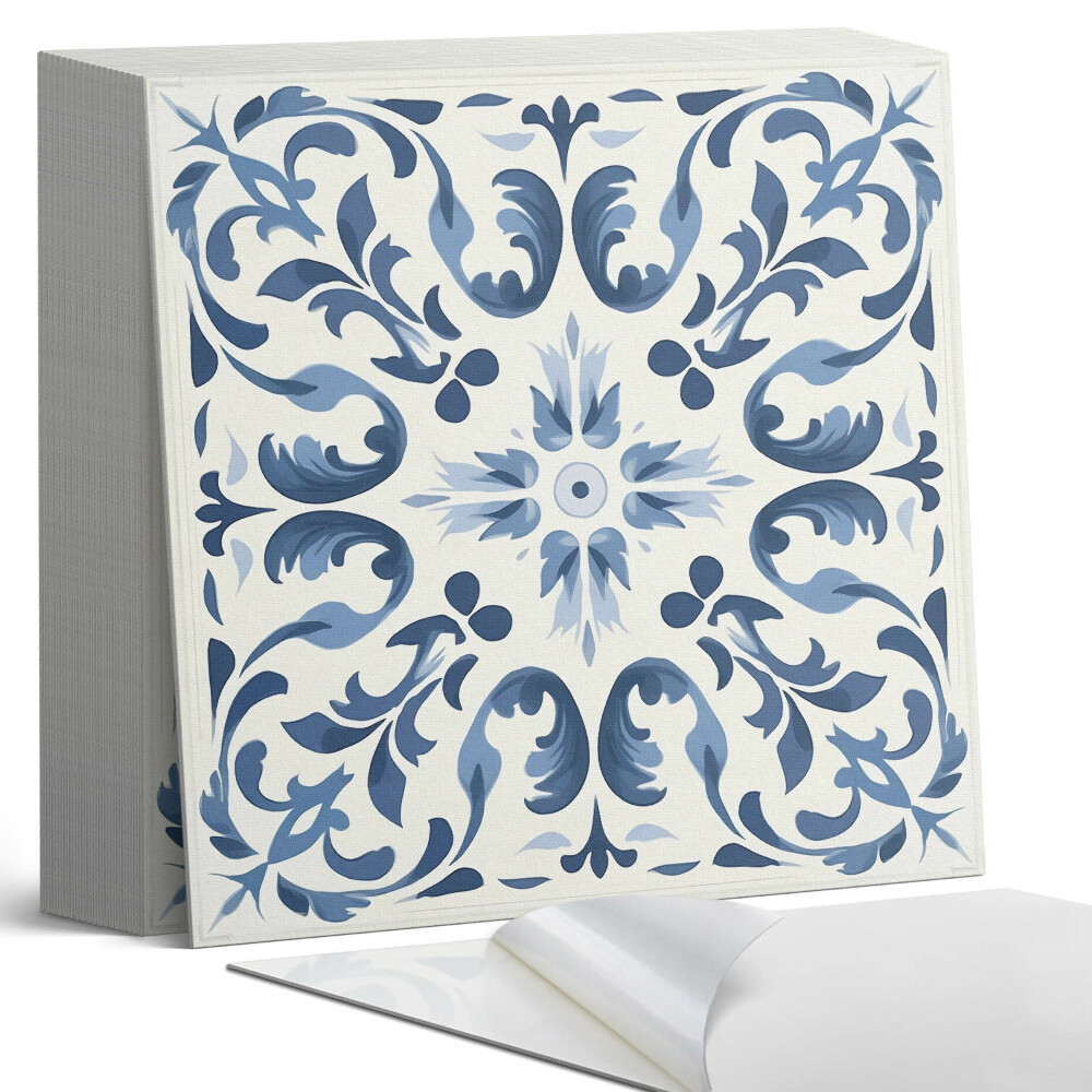 Samolepící dlaždice Květinový vzor na dlaždicích