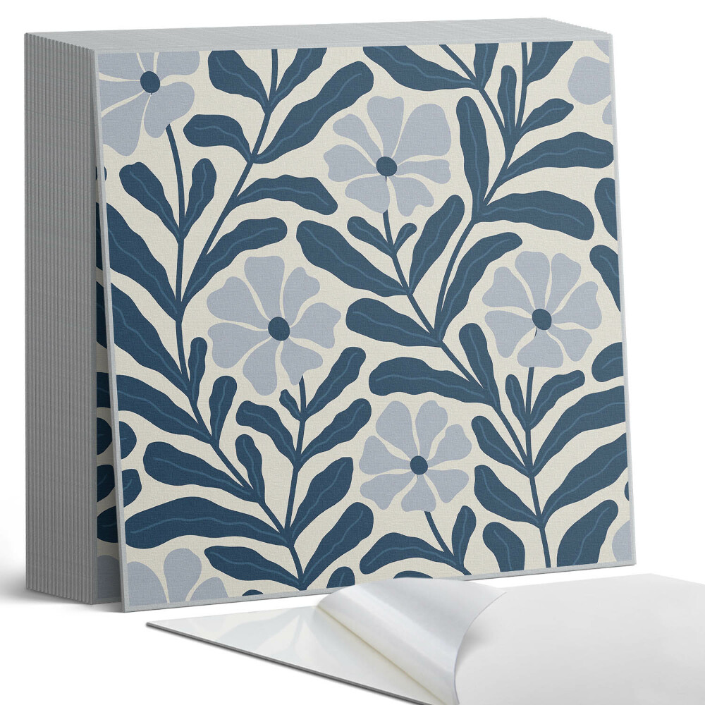 Samolepící dlaždice na podlahu Květinový květinový vzor