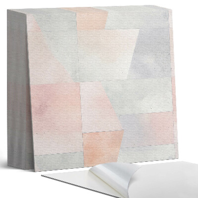 Samolepící dlaždice na podlahu Geometrické vzory v pastelových barvách