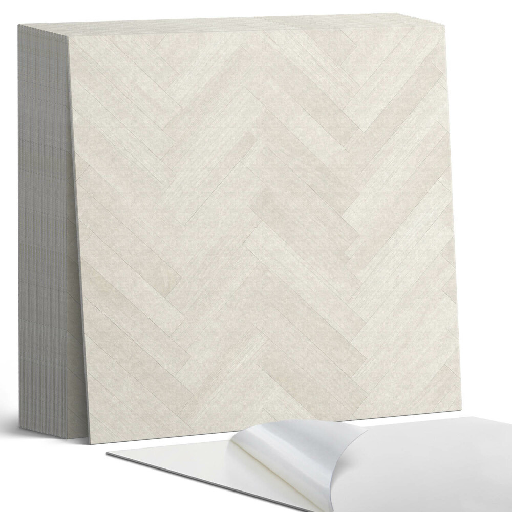 Samolepící dlaždice Vzor rybí kosti ve dřevě