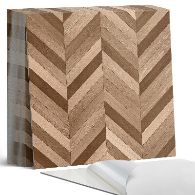 Samolepící dlaždice na podlahu Vzor rybí kosti inspirovaný dřevem