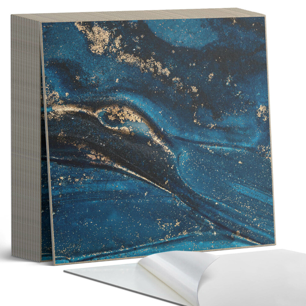 Samolepící dlaždice na podlahu Vlny v abstraktním stylu