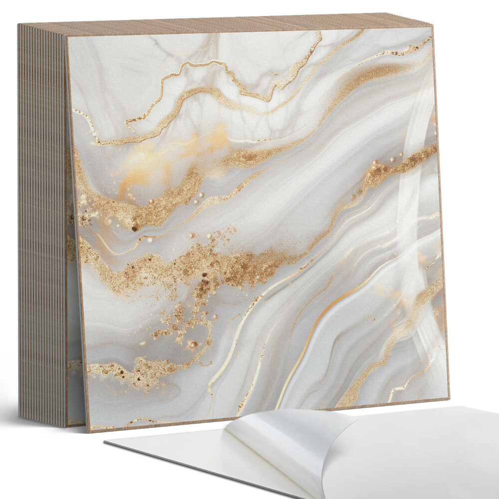 Samolepící dlaždice na podlahu Abstraktní styl vln s detaily