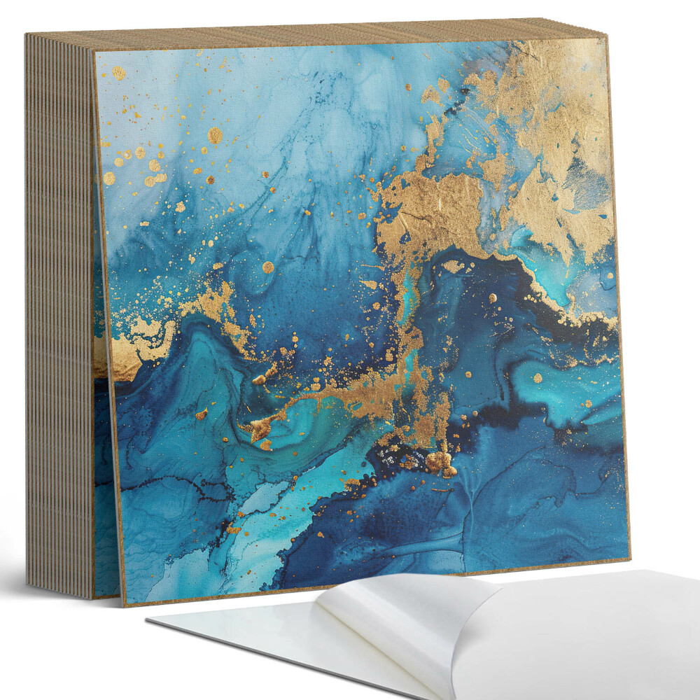 Samolepící dlaždice na podlahu Abstraktní styl vodní vzor