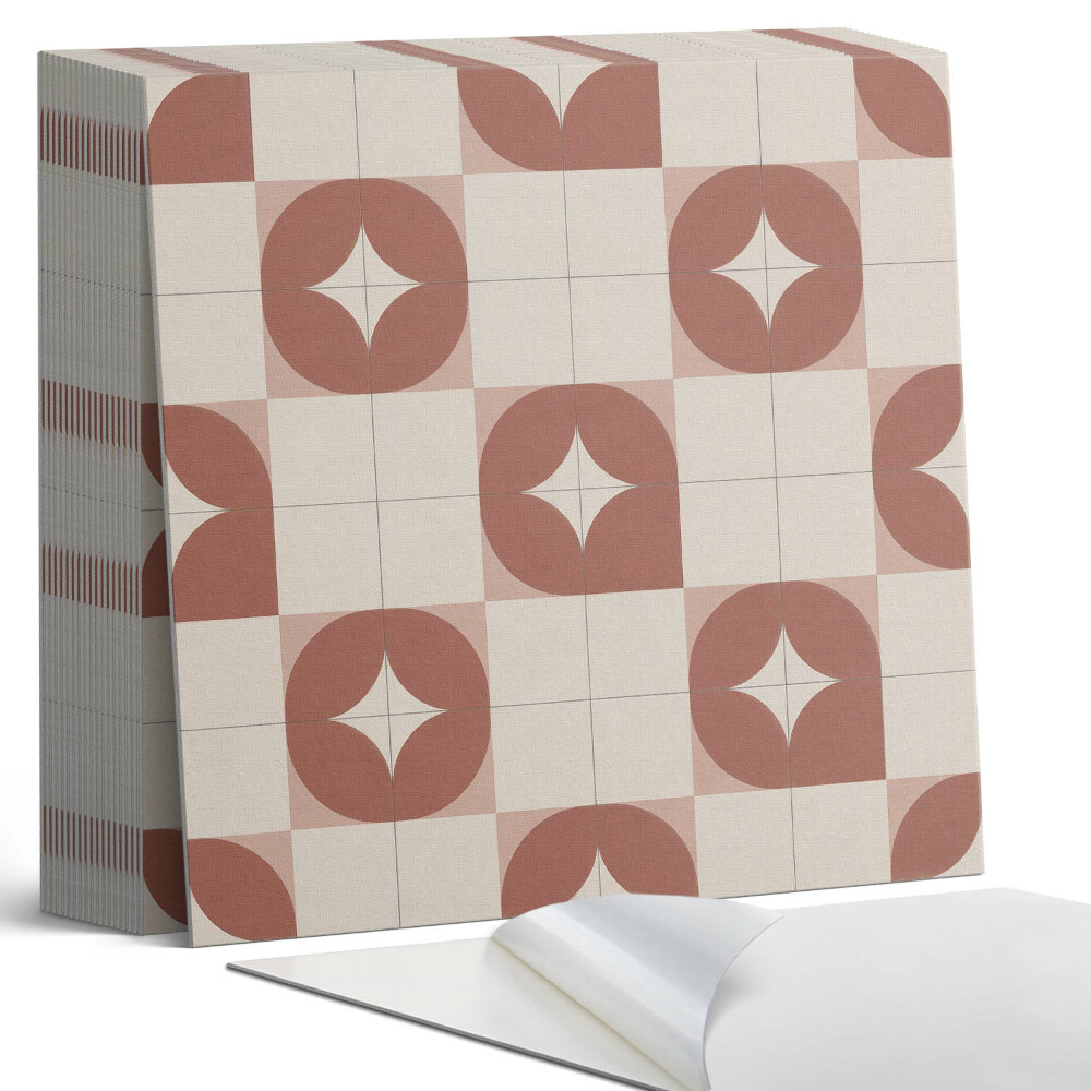 Samolepící dlaždice na podlahu Geometrický vzor s kruhy