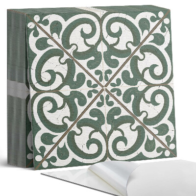 Samolepící dlaždice na podlahu Zelené motivy v designu