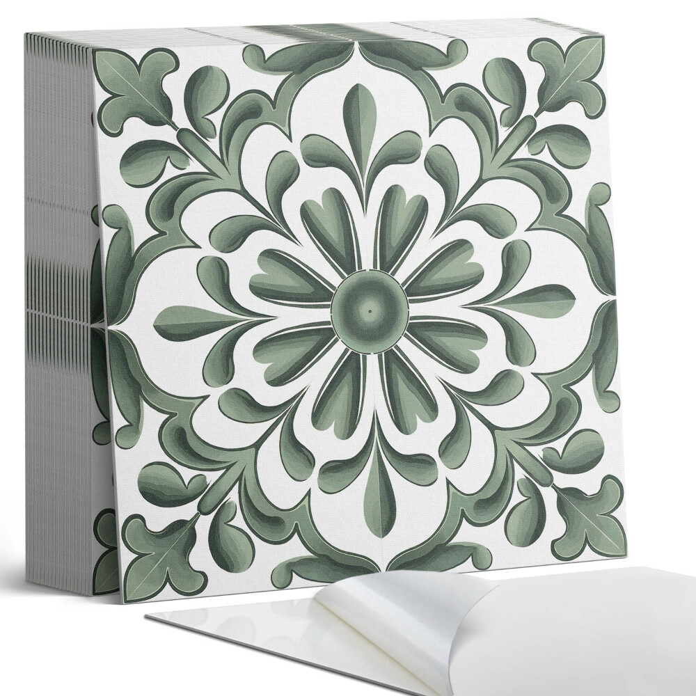 Samolepící dlaždice Květinový vzor v okraji