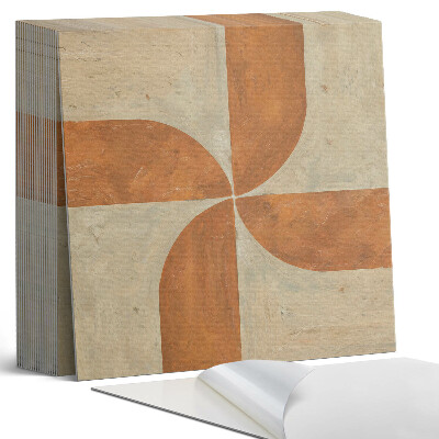 Samolepící dlaždice na podlahu Křivky a geometrické obrazce