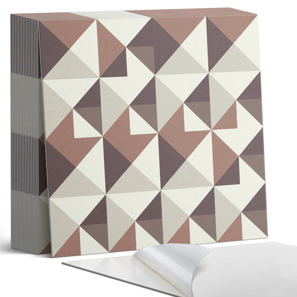 Samolepící dlaždice na podlahu Trojúhelníkový motiv v moderním designu