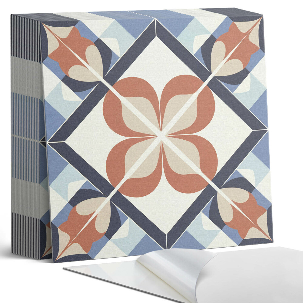 Samolepící dlaždice Harmonie květin v symetrickém stylu