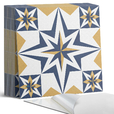 Samolepící dlaždice na podlahu Kvantové hvězdy v geometrických tvarech