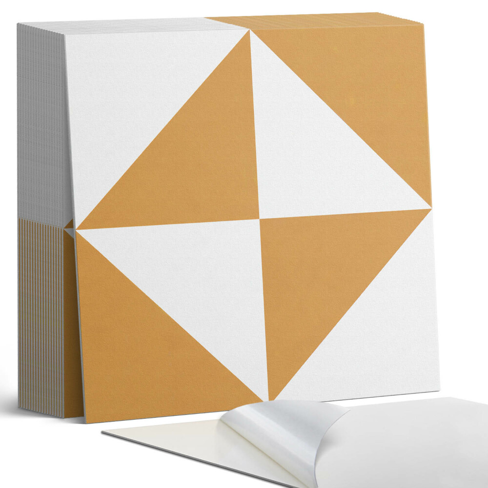 Samolepící dlaždice Čtvercové trojúhelníky v geometrickém stylu